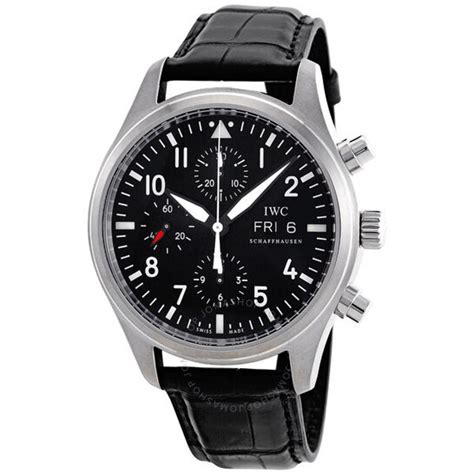 IWC Classic Pilot ChronoAutomatic Steel Black Men's 